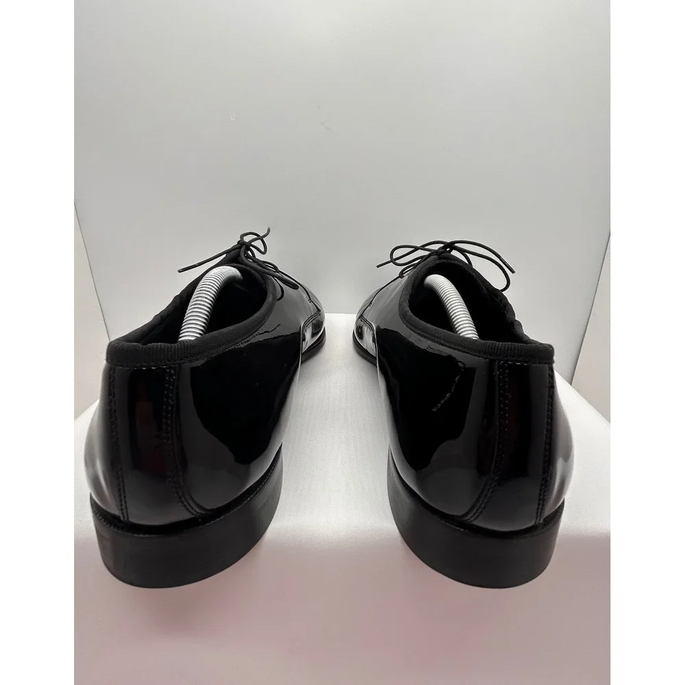 Vito Rufolo Mens Black Patent Leather Derby Dress Shoes Formal Tuxedo Wedding 12